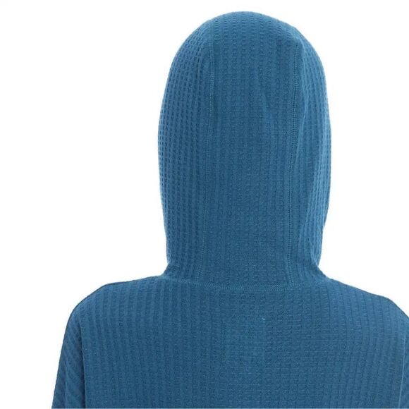 Chaser- Ladies' Waffle Knit Thermal Hoodie Sea Foam, Size Large - Picture 9 of 13